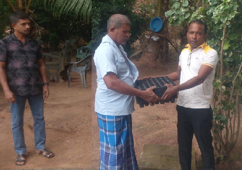 Photo 644: SAFE Chili Project farmers were given Nursery plates at Poonawa ASC, Medawatchchiya, Anuradhapura district on 24 Dec 2025